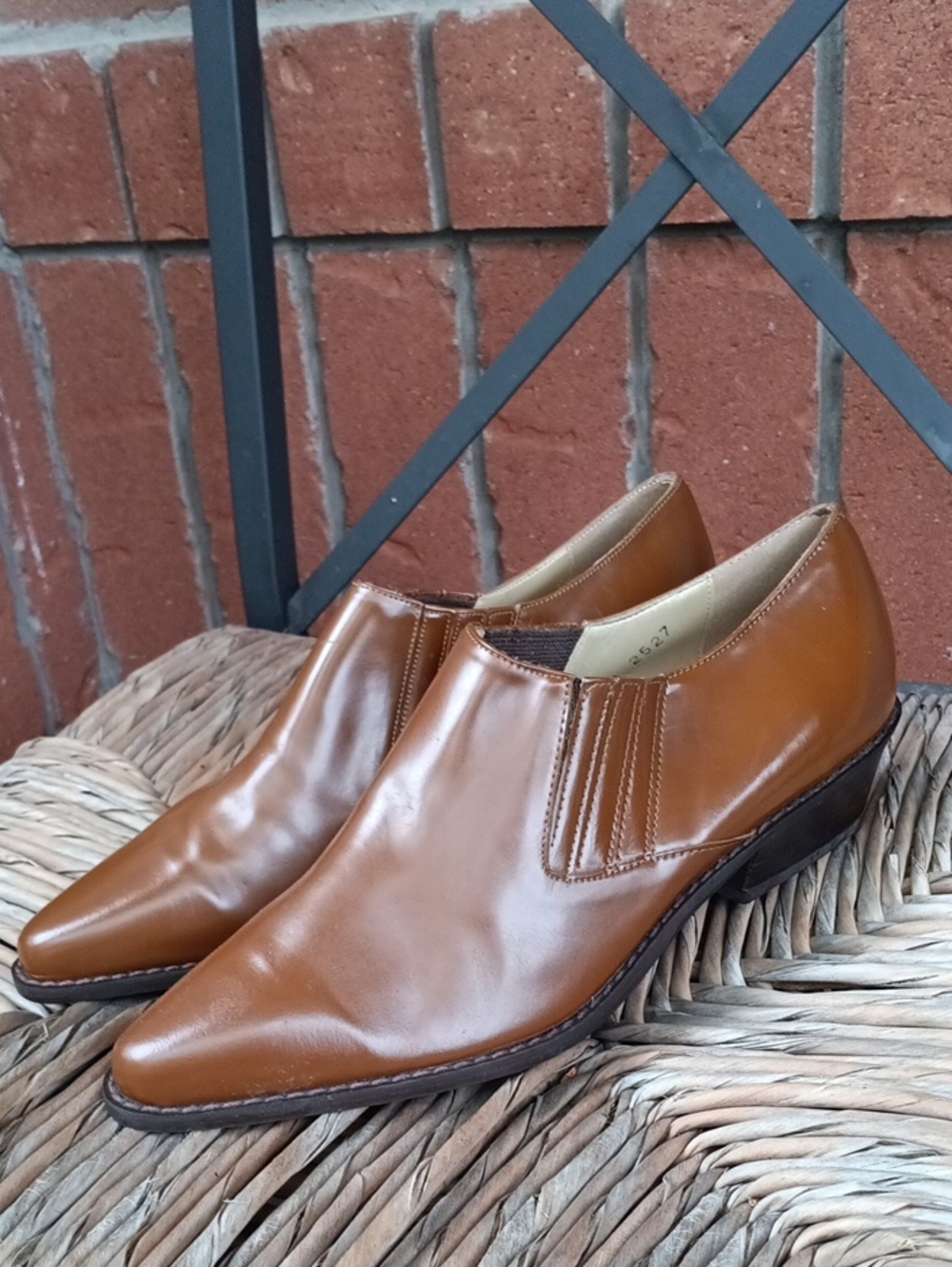 & PALMS Brown Leather Menswear inspired Booties
